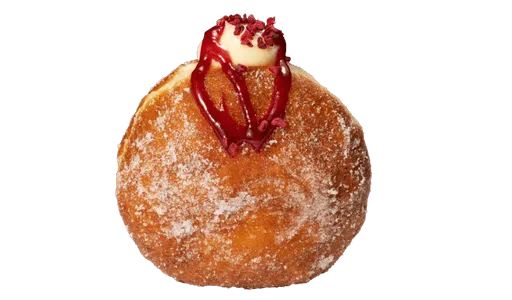 Raspberry Jam & Custard Doughnut
