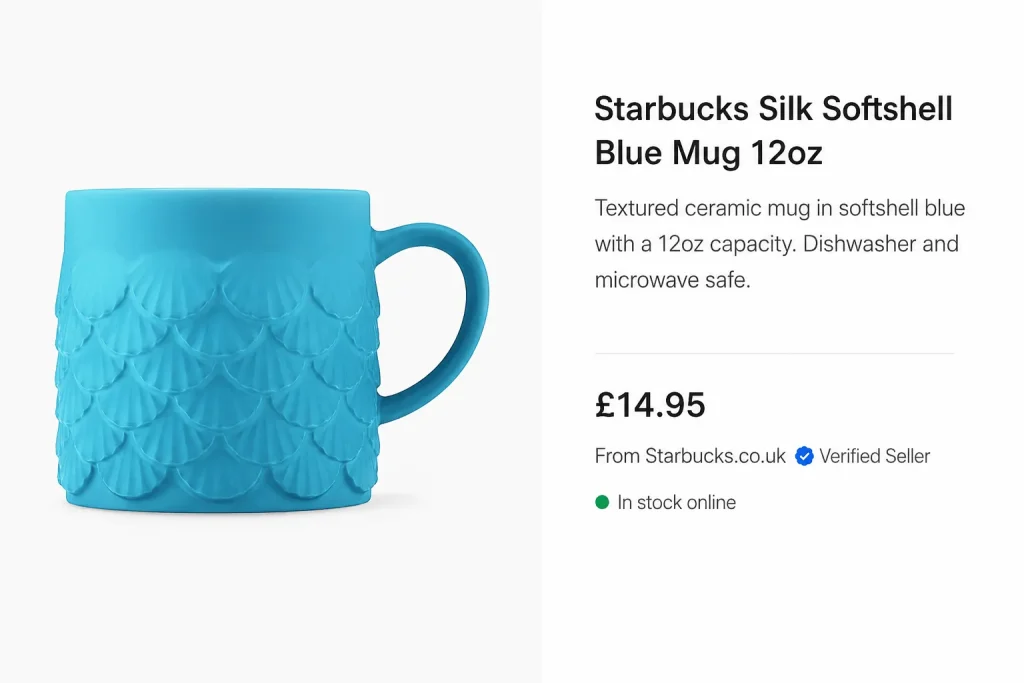 Silk Softshell Blue Mug 12oz