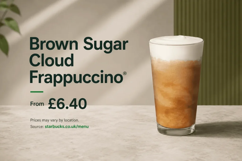 Brown sugar frappuccino Starbcuks