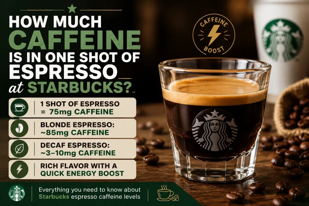 How Much Caffeine Is in One Shot of Espresso at Starbucks