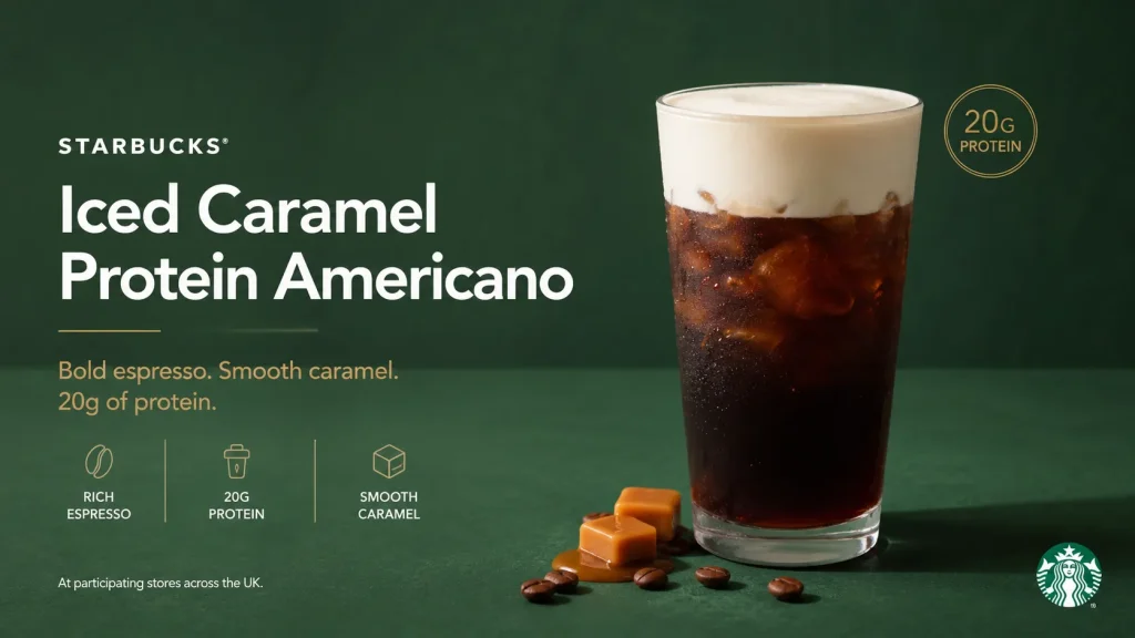 Iced Caramel Protein Americano