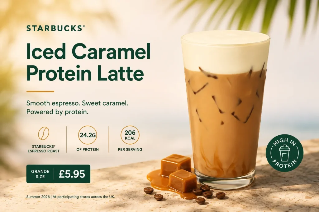 Iced Caramel Protein Latte