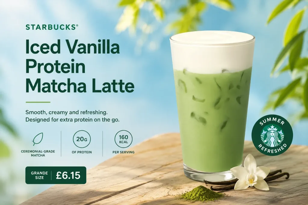 Iced Vanilla Protein Matcha Latte
