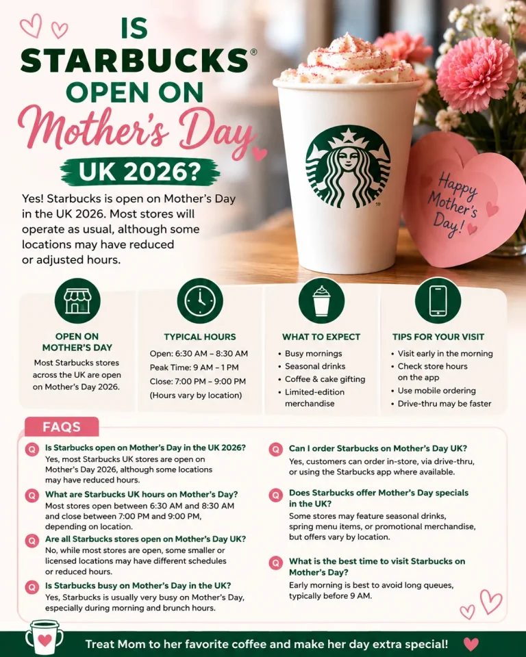 Is Starbucks Open on Mother’s Day