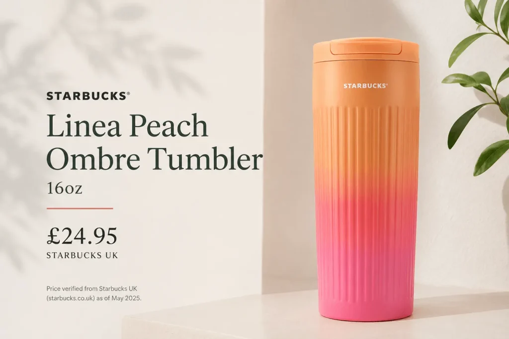 Linea Peach Ombre Tumbler 16oz starbucks UK