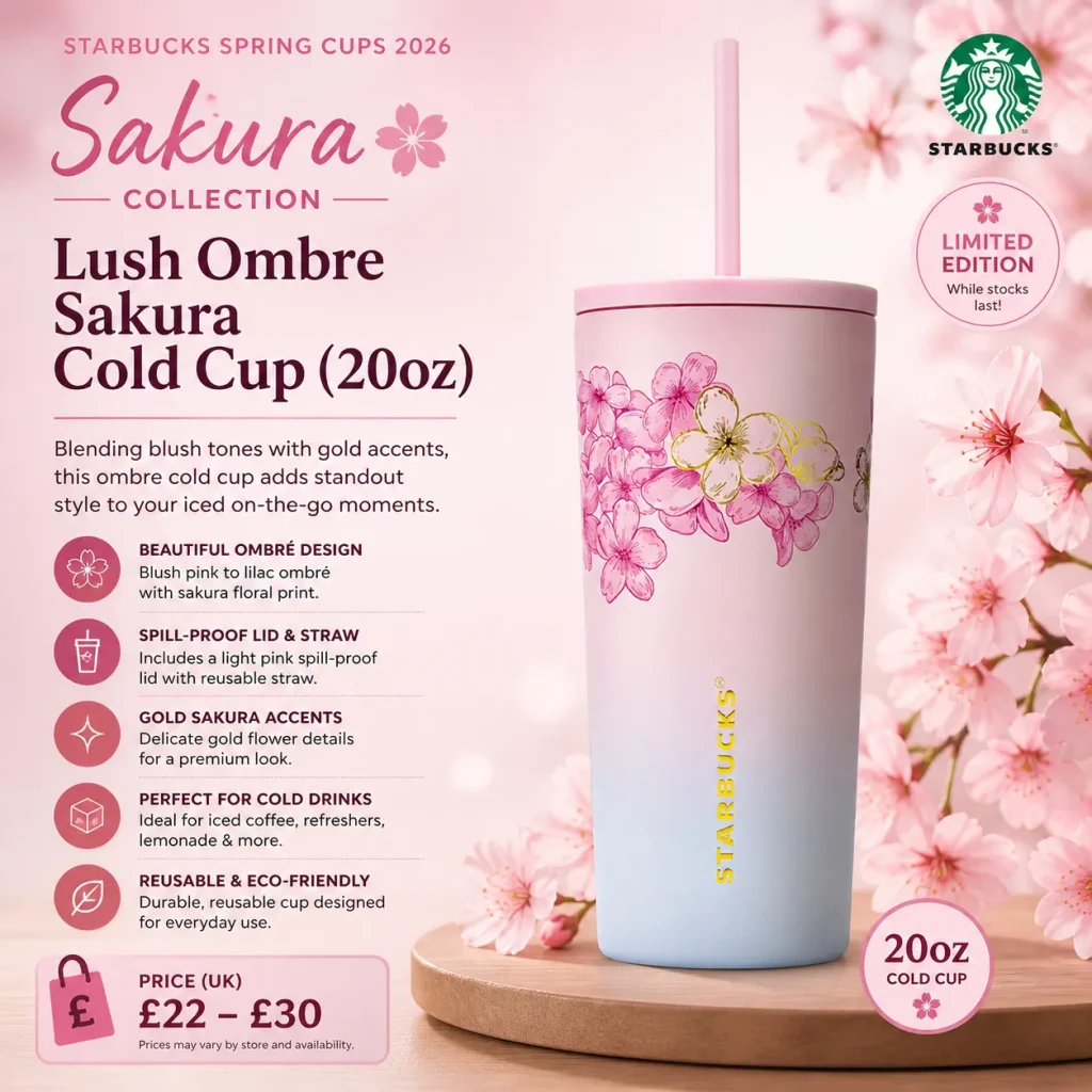 Lush Ombre Sakura Cold Cup (20oz)