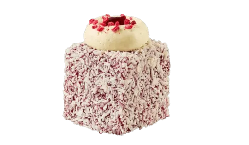 Raspberry & Coconut Cake Cube