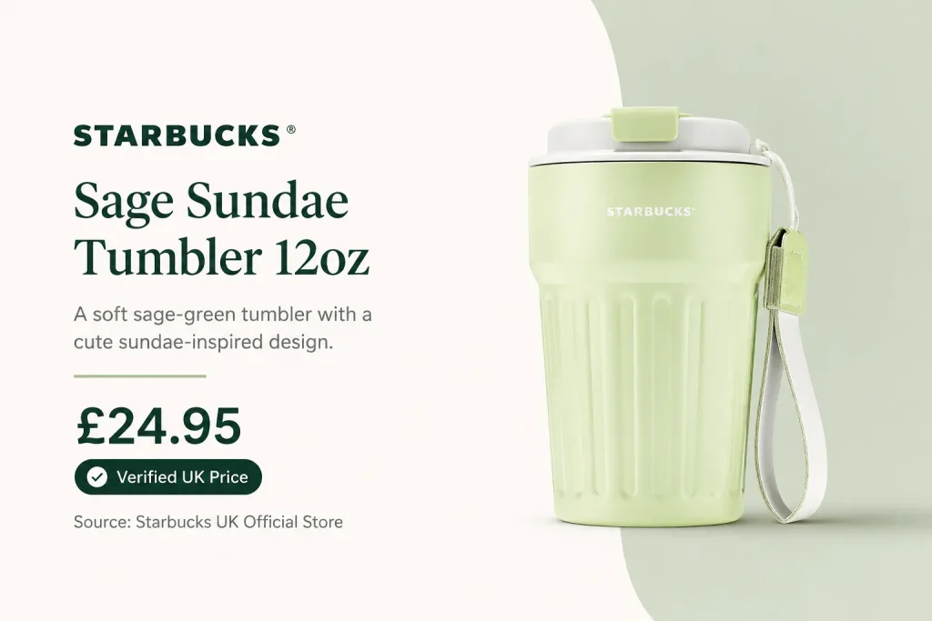 Sage Sundae Tumbler 12oz Starbucks UK
