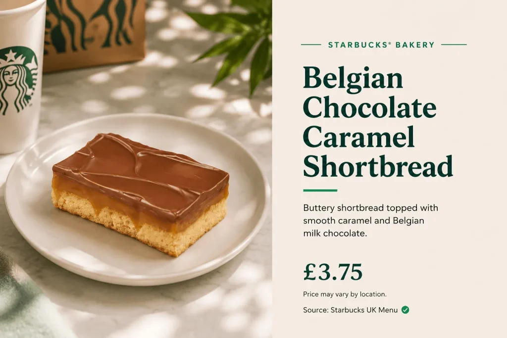 Starbcuks UK Belgian Chocolate Caramel Shortbread