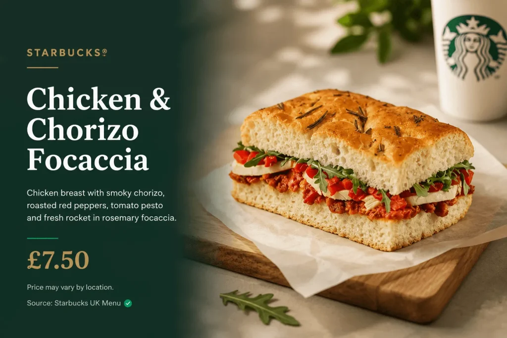 Starbucks Chicken & Chorizo Focaccia