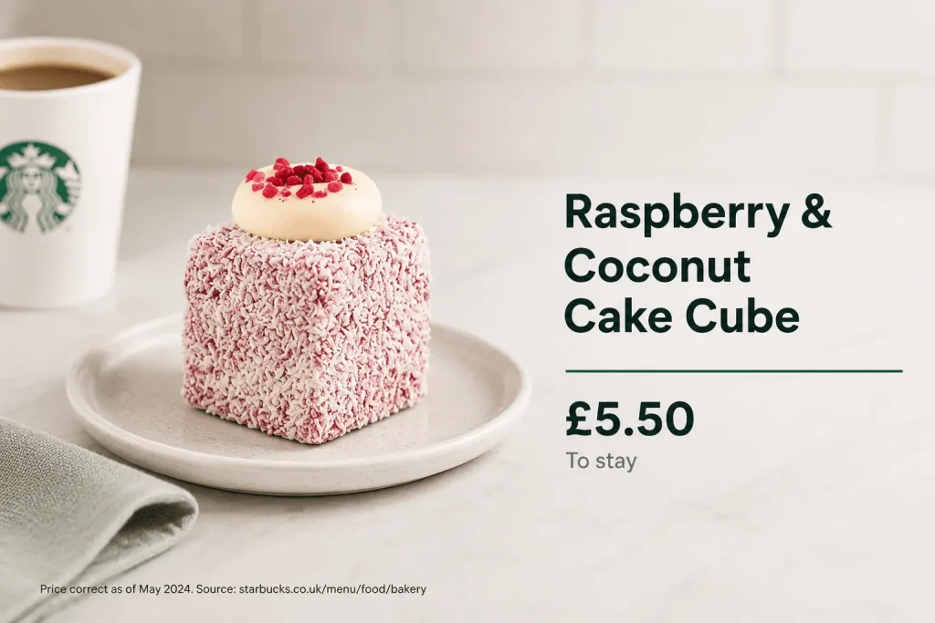 Starbucks Raspberry & Coconut Cake Cube