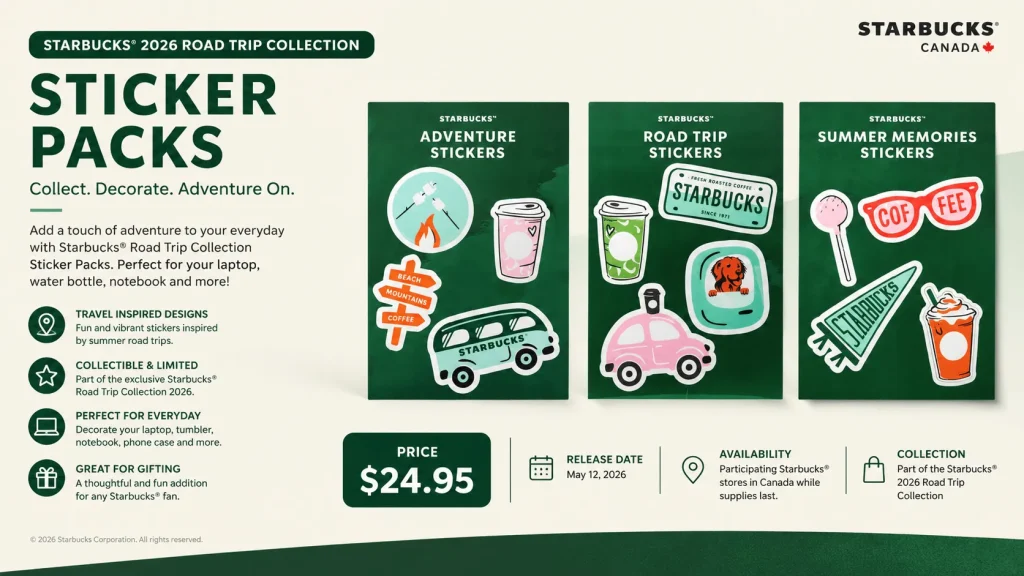 Starbucks Road Trip Collection Sticker Packs