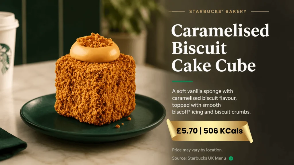 Starbucks UK Caramelised Biscuit Cake Cube