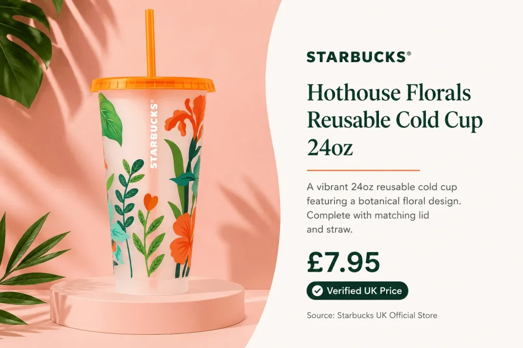 Starbucks UK Hothouse Florals Reusable Cold Cup 24oz