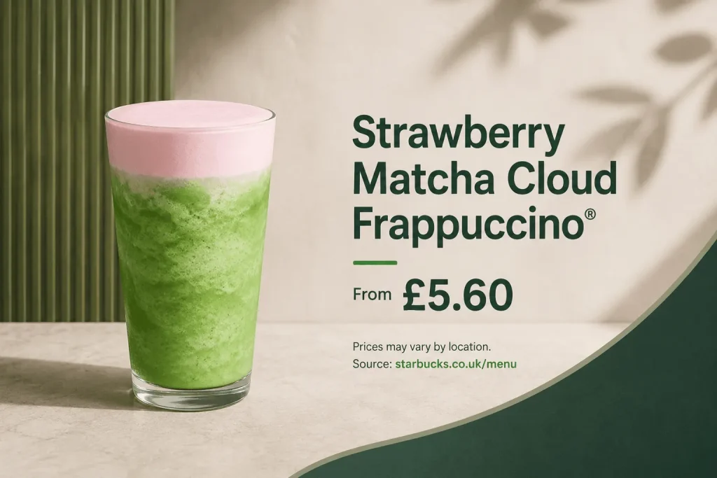 Strawberry matcha cloud frappuccino Starbucks
