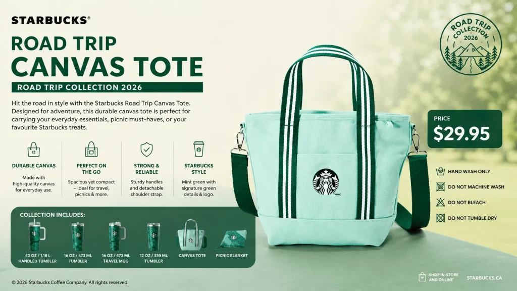 starbucks Raod Trip canvas Tote