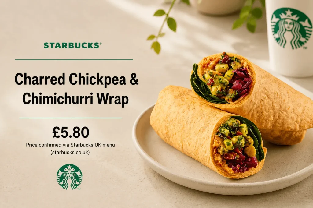 starbucks UK Charred Chickpea & Chimichurri Wrap