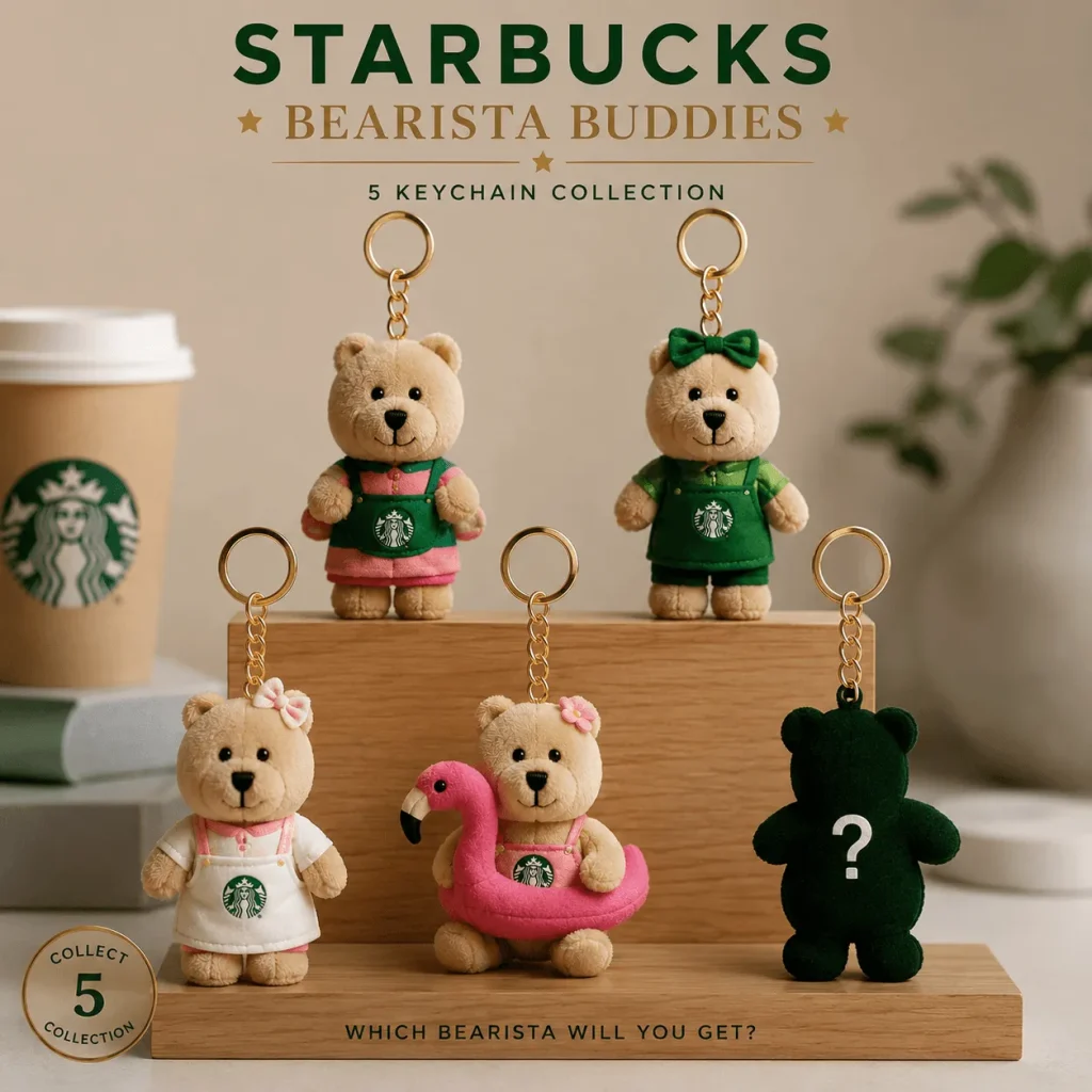 starbucks bearista buddies keychains