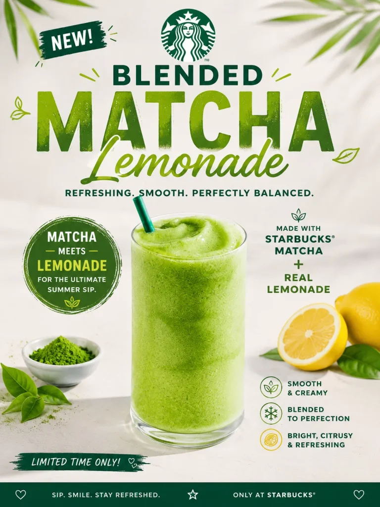 Blended Matcha Lemonade
