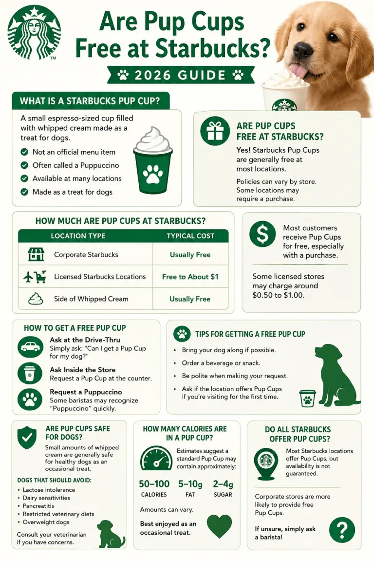 Are Pup Cups free at Starbucks? 2026 guide with price, cost, and how to get a Puppuccino