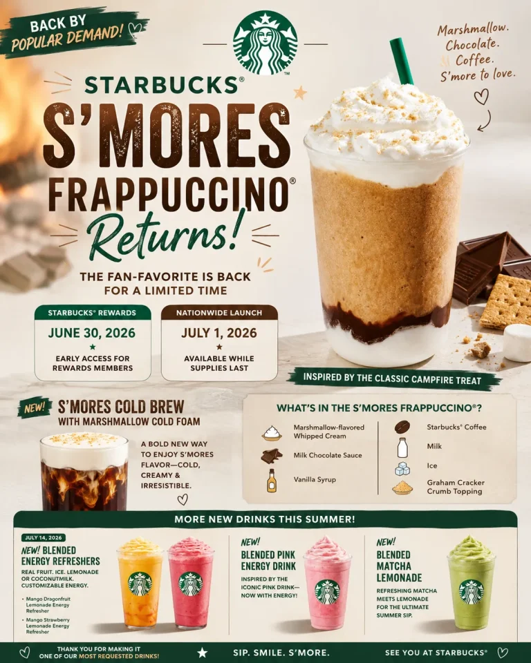 starbucks s'mores frappuccino return